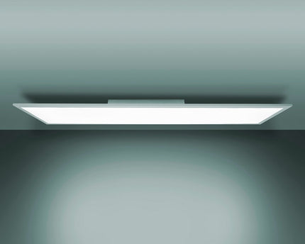 LED -paneel plafondlamp "Nico", functionele metalen plafondlamp en plastic in het wit, met vaste LED's en vele functies, ideaal voor kantoor, oefening of workshop, ca.