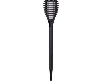3 Set LED Earth Spit "Torch" 58 cm gemaakt van grijs plastic, met geïntegreerd LED, zonnelampje voor buiten