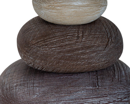 Keramische tafellamp "Stoney", keramische tafellamp in bruin, met E14 -aansluiting, tafellamp voor eetkamer, woonkamer, gang of kantoor, of als een bedlamp, 31 cm hoog
