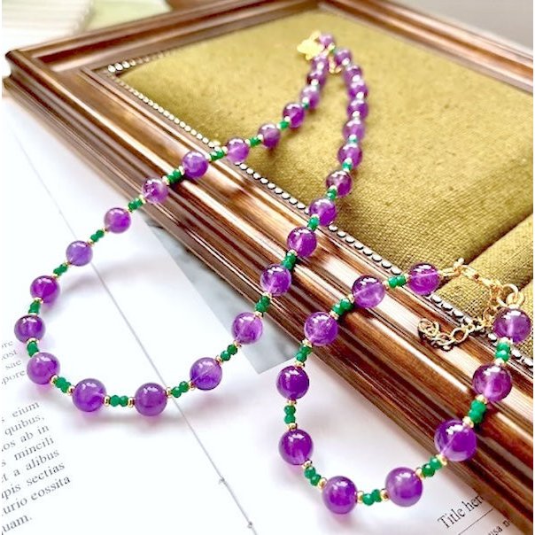 Amethyst Green Onyx kralen ketting n armband