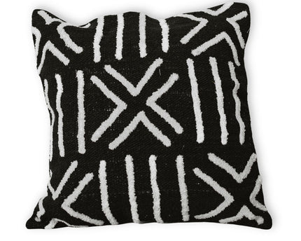 Decoratieve kussenhoes handgemaakt – zwarte kussenhoes – Boho sierkussen – 40x40 / 50x50 cm geborduurde kussenhoes gemaakt van katoen BIMA