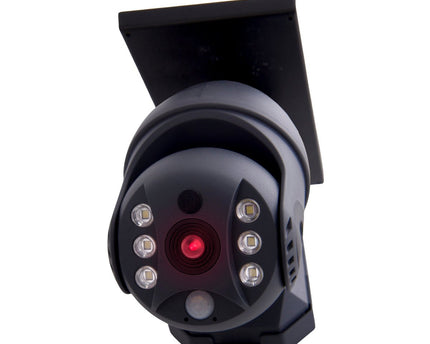 LED -zonne -buitenwandlamp "Moho" met bewegingsdetector en beveiligingscamera -vouw, wandlicht gemaakt van plastic in grijs, met geïntegreerde LED