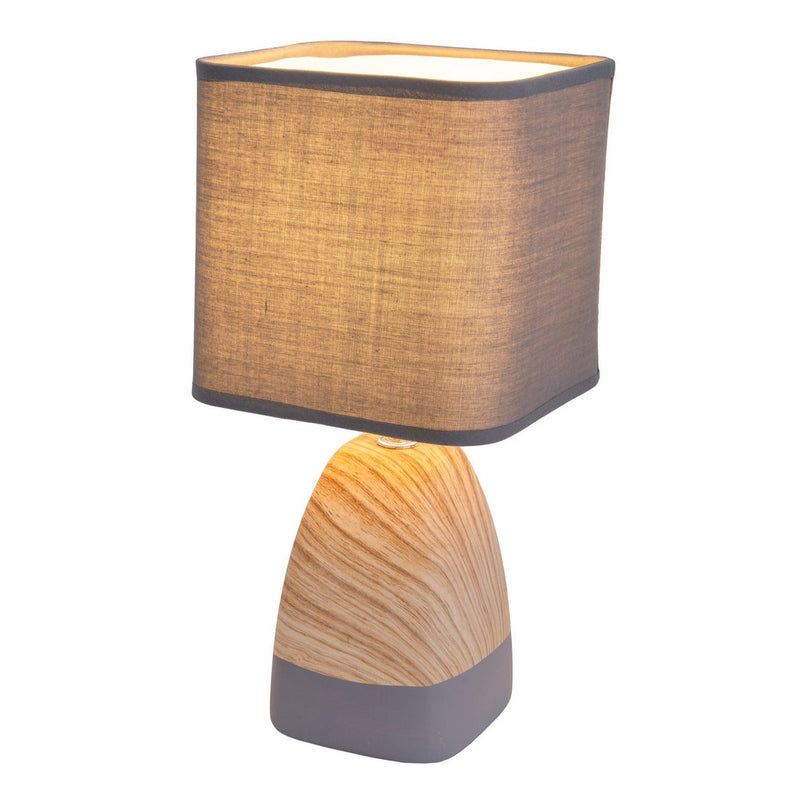 Ceramict Table Lamp "Cremona" gemaakt van keramiek in bruin/grijs met E14 -aansluiting, tafellamp voor woonkamers 31 cm hoog