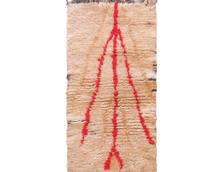 Zuiver wollen Marokkaans Berberkleed 67 x 127 cm