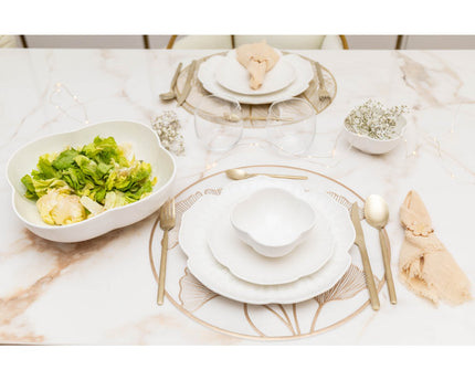 Floral White Porselein Dessert Plate 18,5 cm