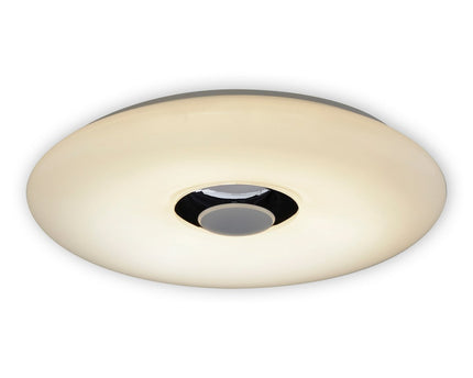 LED -plafondlicht "Nashville" Ø 40 cm, vele functies, gemaakt van metaal en plastic, wit, met geïntegreerde LED's, verlichting voor woonkamers, gang of kantoor