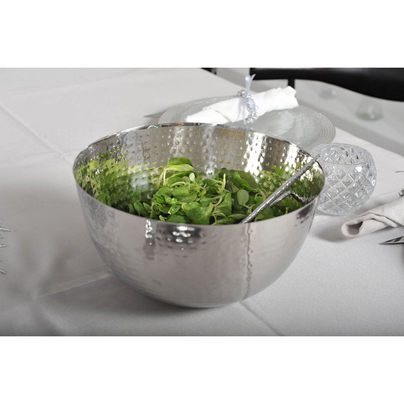 Roestvrijstalen kom 30 cm gehamerd