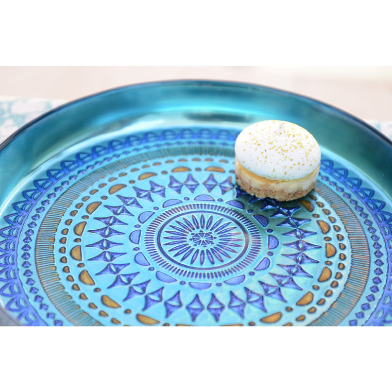 Plateau Bleu Coachella 34.5x34.5x4.5cm