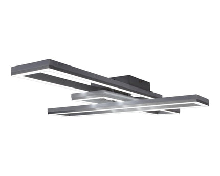 LED CCT-plafondlamp + RGB-backlight "Bantry" met veel functies, 95 cm lang, inclusief afstandsbediening