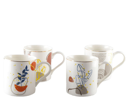 390 ml art deco mokken - veel van 4
