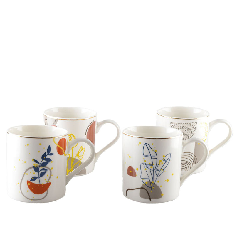 390 ml art deco mokken - veel van 4