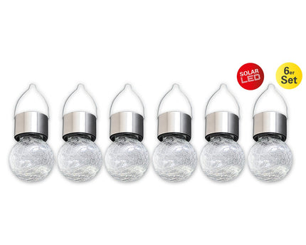 LED solarlamp CRACKLE (set van 6)