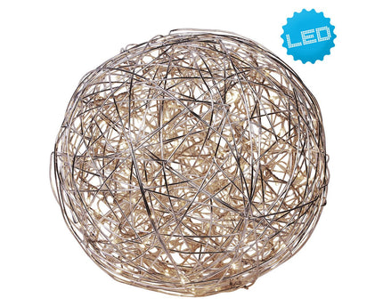 LED Outer Ball "Mistle" Ø 50 cm, voor buiten, vloerlamp - metaal - aluminium - met geïntegreerde LED - Decoratie buiten