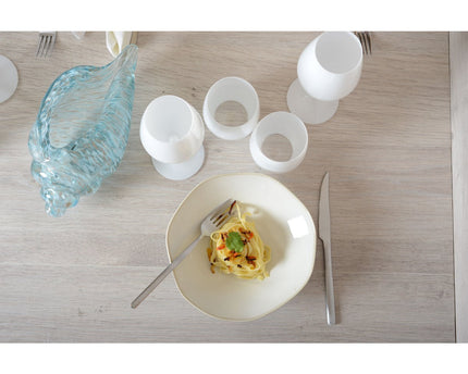 Rosa White Hollow Plate 21x21x6.3cm