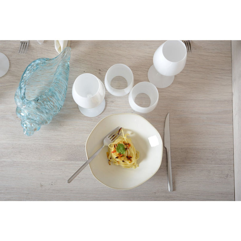 Rosa White Hollow Plate 21x21x6.3cm