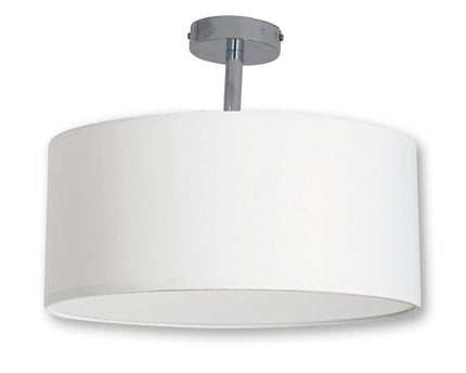 Textielplafondlicht "New York", klassieke plafondlamp met tekstbladen in wit, E27 -aansluiting, 40 cm diameter, geschikt voor de hele woonruimte