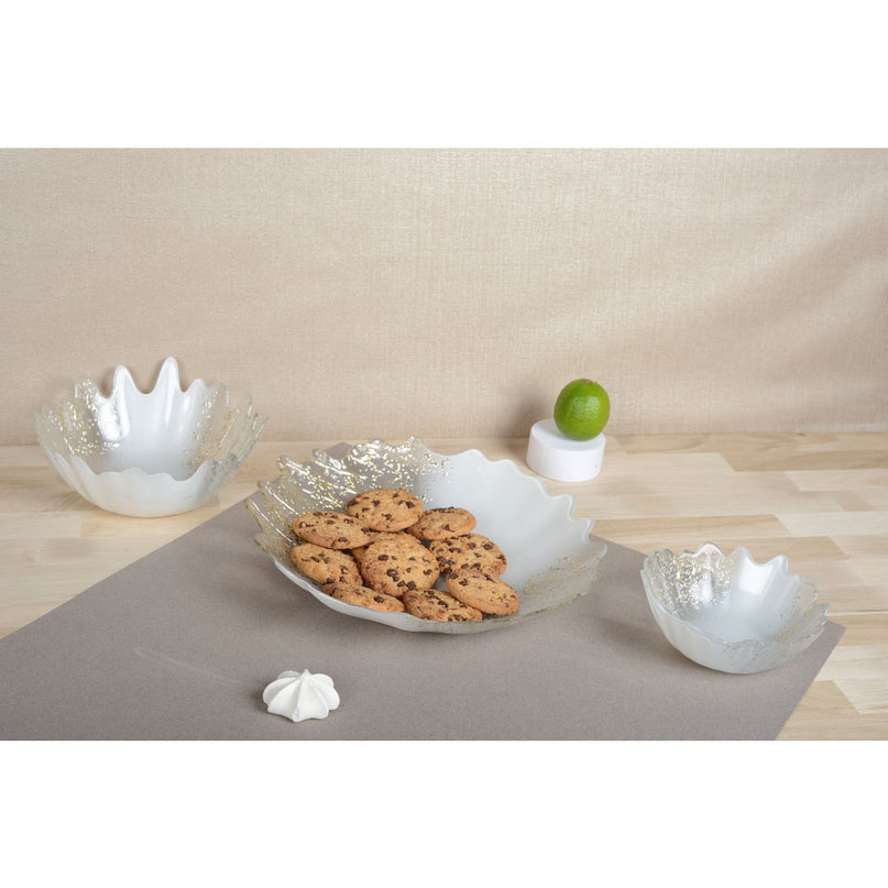 Wit en gouden snit 30 cm