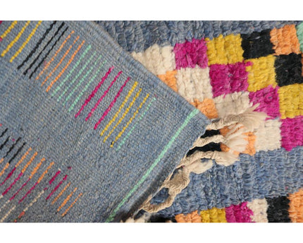 Zuiver wollen Marokkaans Berber halkleed 71 x 413 cm