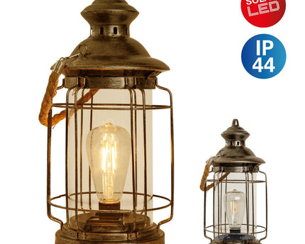 LED decoratief zonnelampje "Bruno" gemaakt van metaal, glas en plastic, koper, met een stevig ingebouwde LED, voor buiten