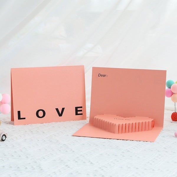 3D -kaart - Minimalistische liefdeskaart