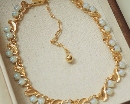 Moonlight Muguet - Vintage Lelietje-van-dalen ketting