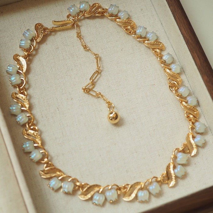 Moonlight Muguet - Vintage Lelietje-van-dalen ketting