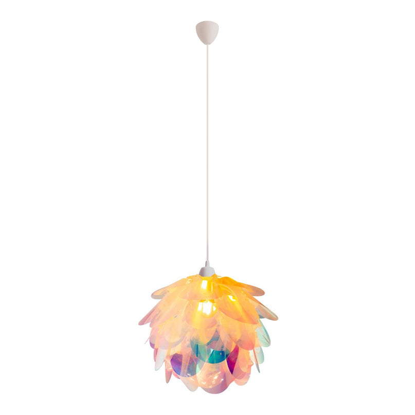 Hanger lamp "fora" gemaakt van metaal en iriserend plastic, e27 socket, verlichting voor woonkamer, eetkamer en kantoor, Ø40 cm