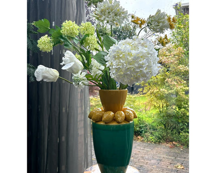 Handgemaakte citroensapvaas H: 37 cm
