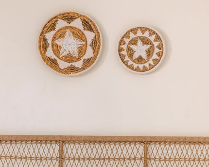 Wanddecoratie | Wandmand | Decoratieve schaal GUMA van bananenvezel (2 maten)