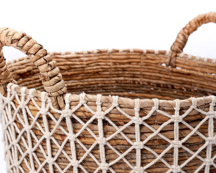 Boho wasmand KERSO | Plantenmand | Opbergmand van bananenvezel (3 maten)