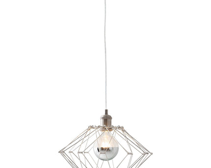 Metalen hanglamp "Fyn" d:40cm zilverkleurig