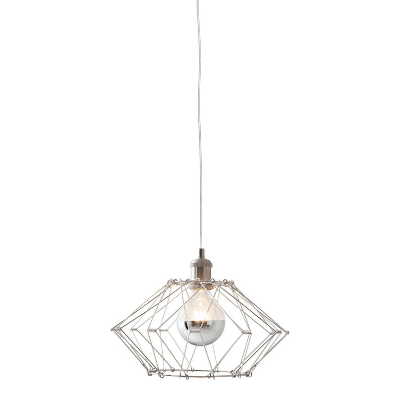 Metalen hanglamp "Fyn" d:40cm zilverkleurig