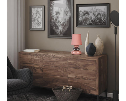 Keramische tafellamp "Stoney" Pink - Classical - Table Lamp - - Rosé/Salmon - E14 - Geen informatie