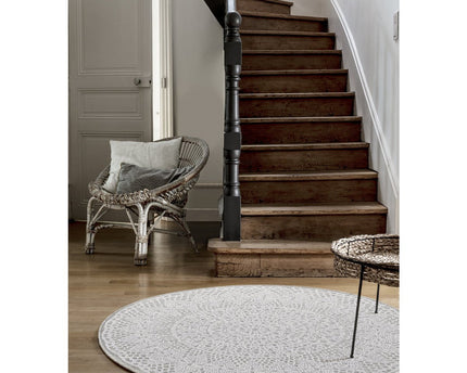 GEHAAKT rond decoratief vloerkleed
