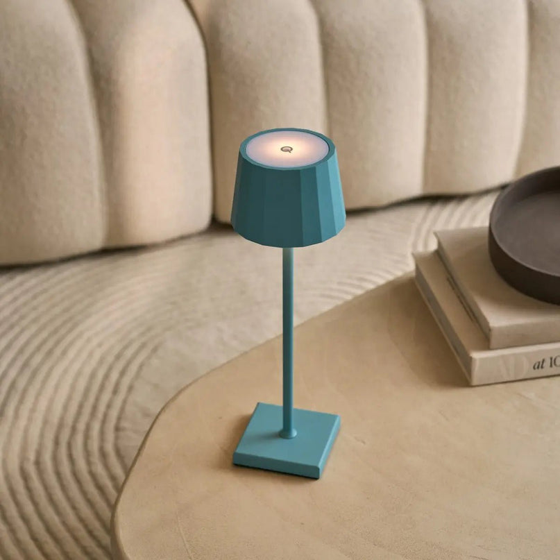 William Amsterdams blauwe oplaadbare ijzeren tafellamp – dimbaar, batterij van 120 uur, USB-C