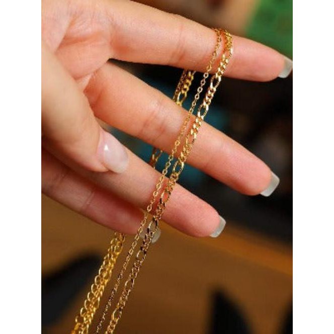 Malachiet hanger ketting met dubbele ketting