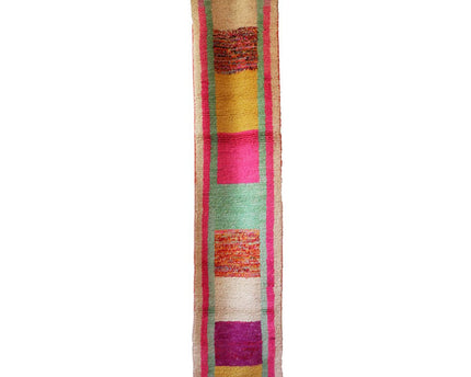 Zuiver wollen Marokkaans Berber halkleed 71 x 351 cm