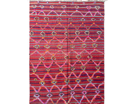 Zuiver wollen Marokkaans Kelim Berber tapijt 138 x 220 cm