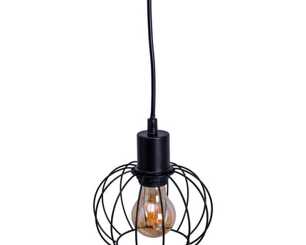 4 hanglamp "Woodland", hanglamp, metaal en hout in zwart en natuurlijke E27 -aansluiting, voor eetkamer, woonkamer, gang of kantoor, 100 cm lang