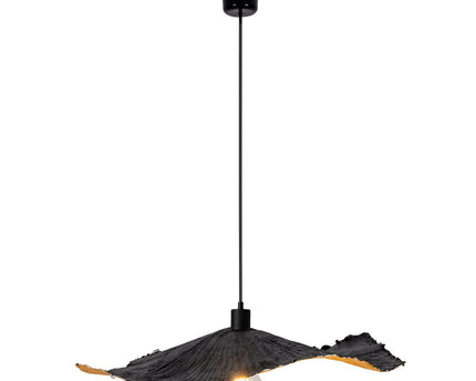 Papieren hanglamp "gek papier" Ø 56 cm gemaakt van gecoat papier in zwart, E27 Socket, verlichting voor woonkamers of kantoor