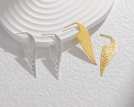 Handgemaakte luxe Frosted Leaf oorbellen