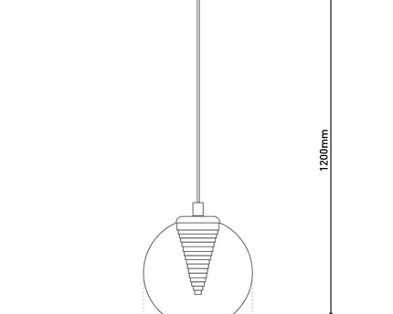 LED -hanger lamp "vaso", hanglamp gemaakt van metaal en glas in antraciet, met stevig ingebouwde LED's, hangende lamp voor eetkamer en woonkamer met een Øvon 14,5 cm.