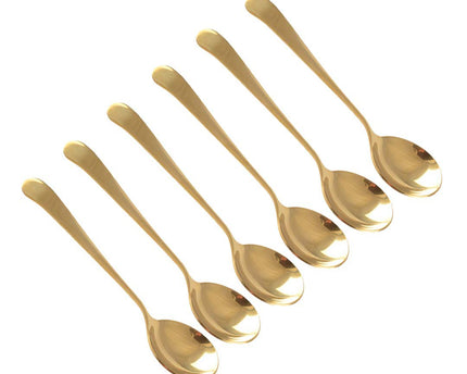 Gouden dessert lepels - veel 6