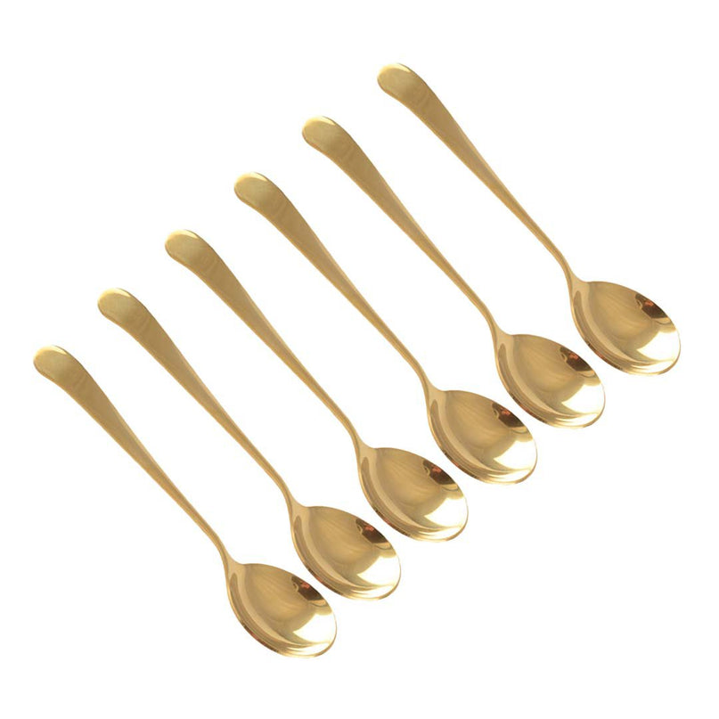 Gouden dessert lepels - veel 6