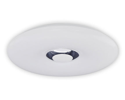 LED -plafondlicht "Nashville" Ø 40 cm, vele functies, gemaakt van metaal en plastic, wit, met geïntegreerde LED's, verlichting voor woonkamers, gang of kantoor