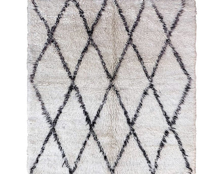 Zuiver wollen Marokkaans Berber-tapijt 147 x 164 cm