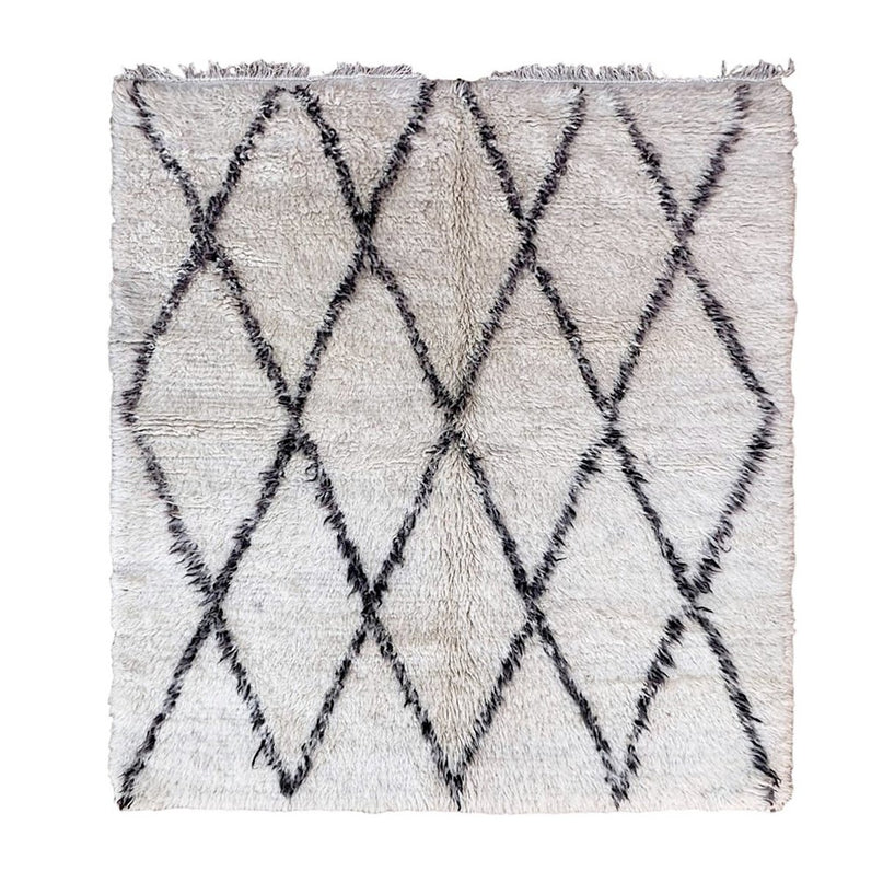Zuiver wollen Marokkaans Berber-tapijt 147 x 164 cm