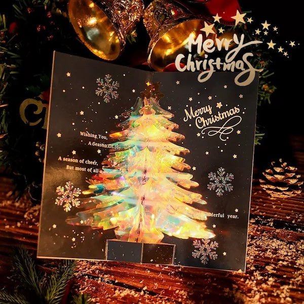 3D-kaartsparsende kerstboomkaart