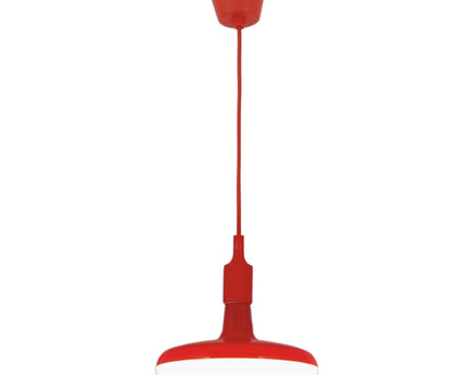Hanglamp "UFO" LED -rood, hangende lamp gemaakt van plastic met E27 -aansluiting inclusief lamp