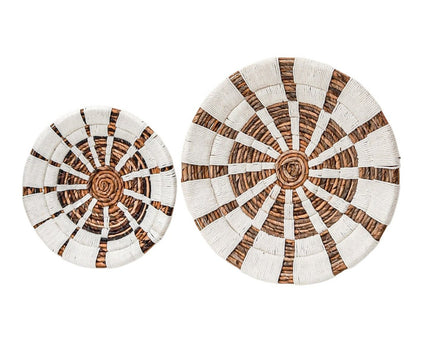Wanddecoratie | Wandmand | Wandmand | Decoratieve schaal HUTAN van bananenvezel (2 maten)